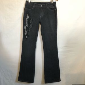 Harley Davidson Jeans Embroidered Size 6 Long